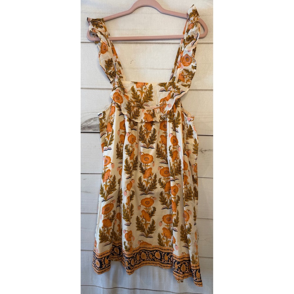 Pink‎ Chicken New York Floral Ruffle Strap Dress Women's Size M